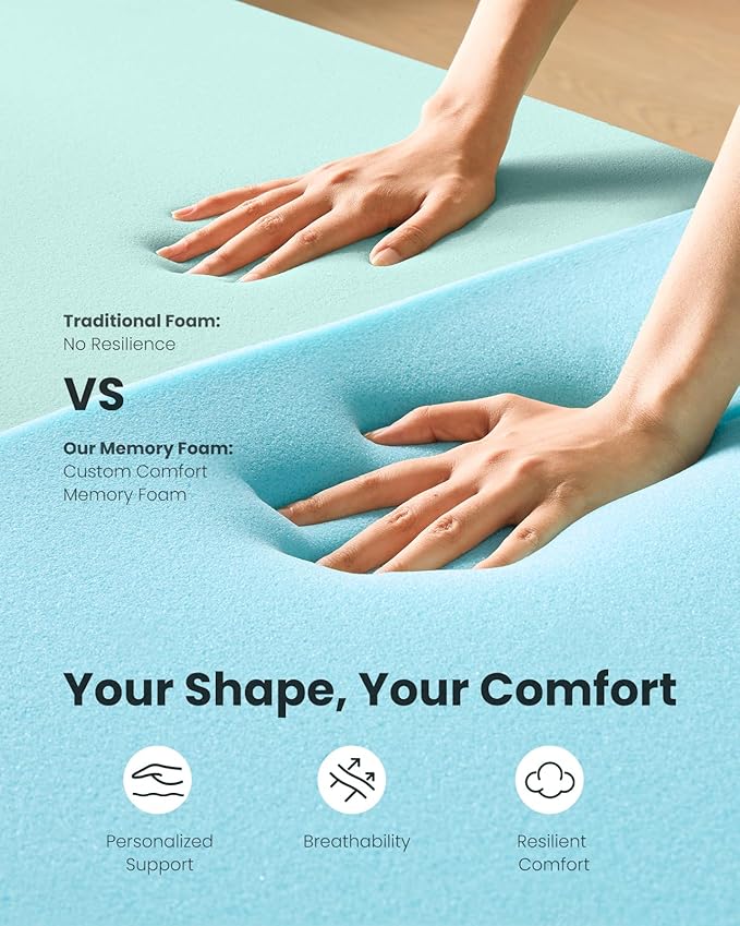 Dreamsmith Twin XL Mattress Topper - 3 Inch Cooling Gel Memory Foam Mattress Pad for Pressure Relief, Bed Topper with Removable Washable Soft Cover Non-Slip, CertiPUR-US & Oeko-Tex Certified