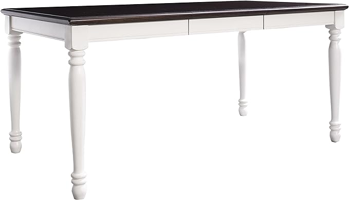 Crosley Furniture Shelby 7-Piece Traditional Dining Table Set for 6, Dinner Tables with Kitchen Chairs, Distressed White
