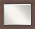 Amanti Art Brown Wall Mirror 30x36 Moab Brown Bronze Rectangle Bathroom Mirror for Wall Decor Living Room, Large Modern Frame, Hangs Horizonally and Vertically, Bathroom Decor, Beveled Edge