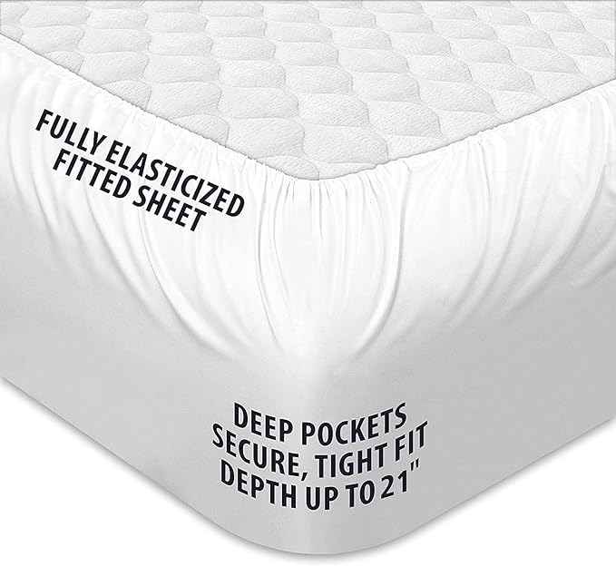 COONP Super Queen Mattress Topper, Extra Thick Pillowtop, Cooling Plush Mattress Pad Cover Cotton Top Bed Topper Protector with 8-21 Inch Deep Pocket