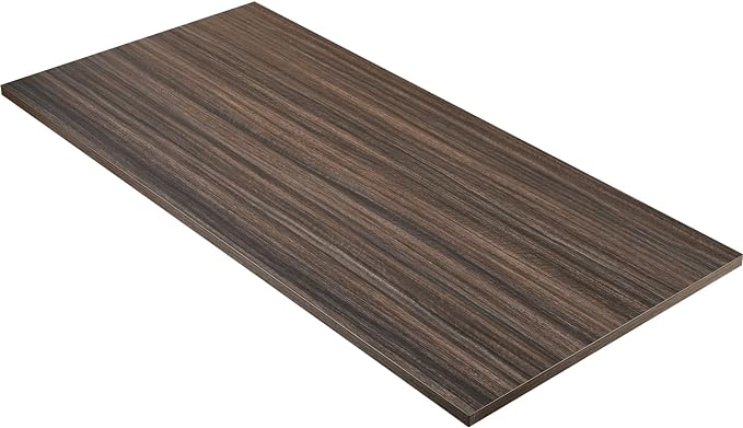 Kaboon Universal Tabletop 55"x23.62" Solid One-Piece Melamine Table Top, Double Desk L-Desk DIY, Home and Office Countertop,Eucalyptus