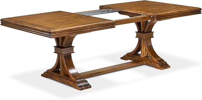 NEFL5-AWA-04-5-Piece Dining Room Set Consists of a Wooden Table and 4 Light Tan Linen Fabric upholstered Chairs with Padded Chair Back - Antique Walnut Finish.