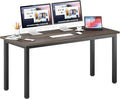DlandHome Computer Desk Home Office Table Writing Desk Study Table Gaming Desk Worstation (63 inch, Walnut)