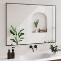 Koonmi Black Mirrors for Wall, 36x48 Inch Bathroom Mirror, Rectangular Wall Mirror for Living Room Bedroom Bathroom, Hangs Horizontally or Vertically