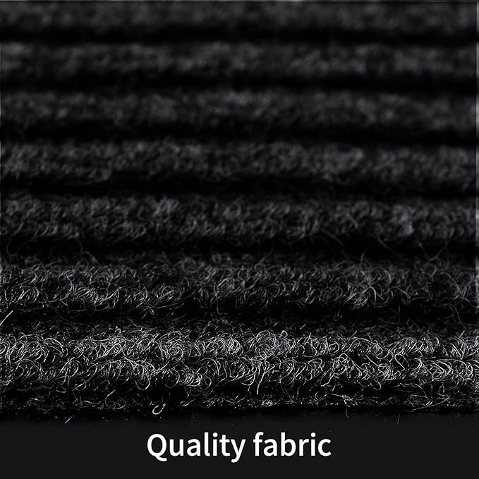TANYOYO 3' X 10' Commercial Grade Door Floor Mat Brush Step Entrance Mat Vinyl Backed Utility Doormat Heavy Duty Floor Rugs Commercial Outdoor Carpet Indoor Entrance Mat，Black