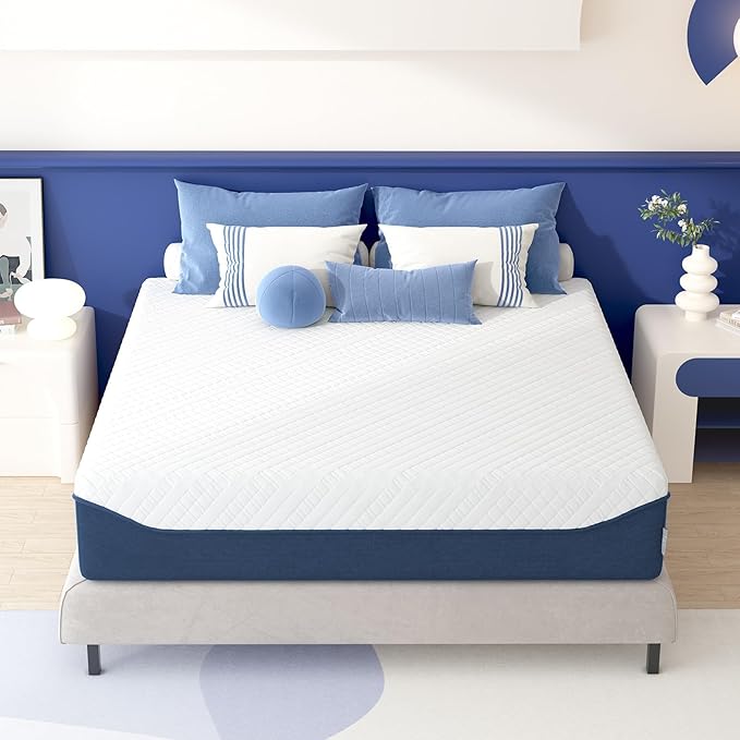 SDHYL Queen Mattress, 10 Inch Gel Infused Memory Foam Mattress for Good Sleep, Bed in a Box Mid Firm CertiPUR-US Certified & Fiberglass Free, Washable Cover, 80"*60"