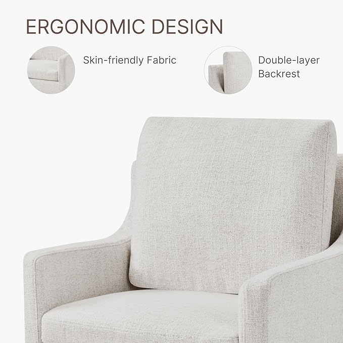 Upholstered Dining Chairs with Casters Easy Assembly Side Deskchair with Rollers for Diningroom, Living Room, Linen, 4 Box