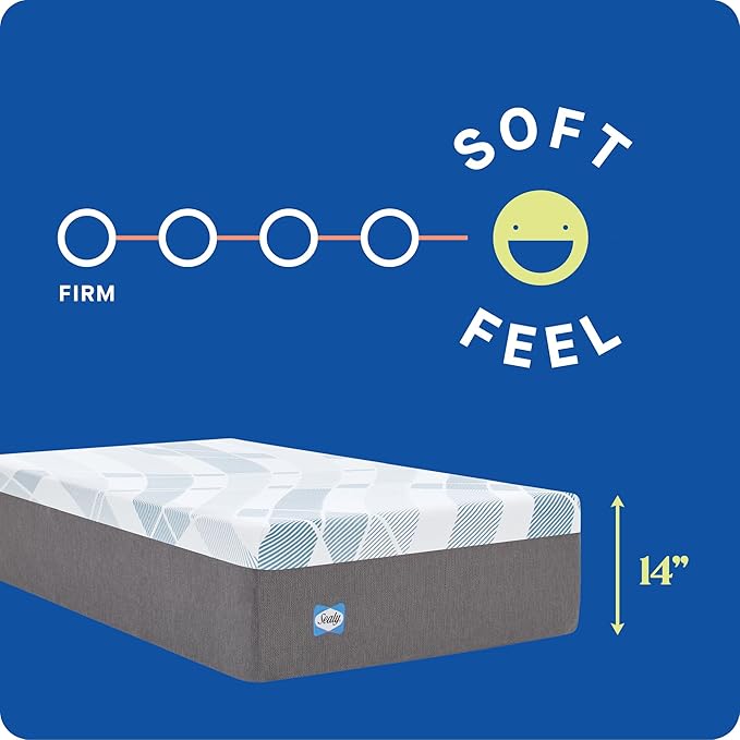 Sealy Dreamlife 14” Foam Mattress-in-a-Box, Full, SealyComfort Gel Memory Foam, SealySupport Transition Foam, Machine Washable Cover