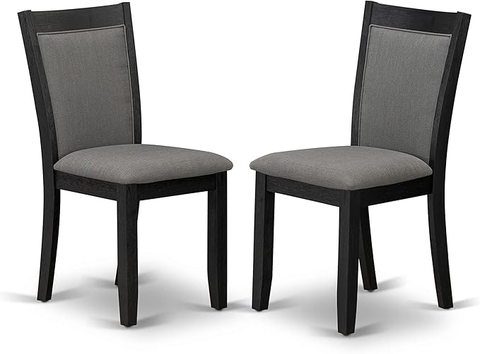 X07MZ-BC6-50 - 10-Pc Dining Table Set a Kitchen Table with a coffee Table and a wooden Bench & 7 Dark Gotham Grey Fabric Dining Chair, 39x120 Inch, Wire Brushed Black