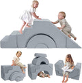 MeMoreCool Foam Climbing Toddler Couch, Modular Kids Sofa with Slide & Stair, Convertible Baby Couch for Playroom, Sectional Furniture for Crawling, Climbing, and Kids’ Play