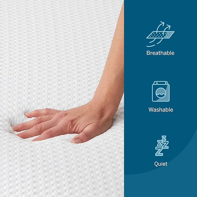 LUCID 4 Inch Gel Memory Foam Topper and LUCID Zippered Enclosure Mattress Topper Cover, California King