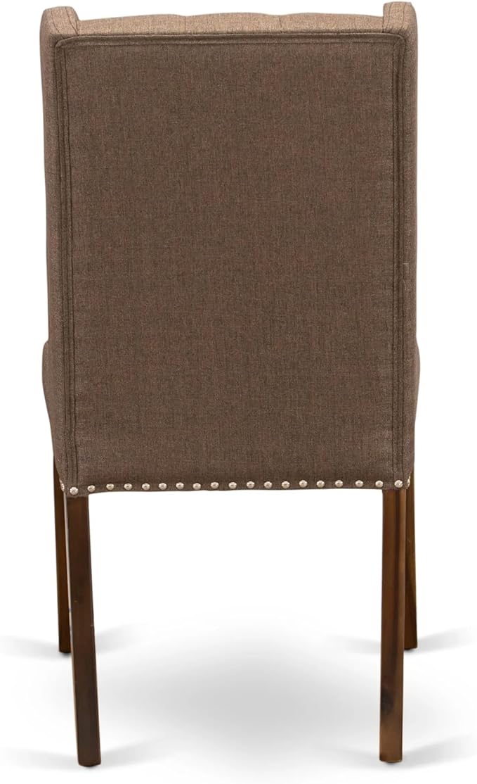 X12FO-008-18 - 13 Pieces Mid Century Dining Set includes an Extendable Rectangle Kitchen Table and 12 Dining Chairs, 39x120 Inch, Antique Walnut