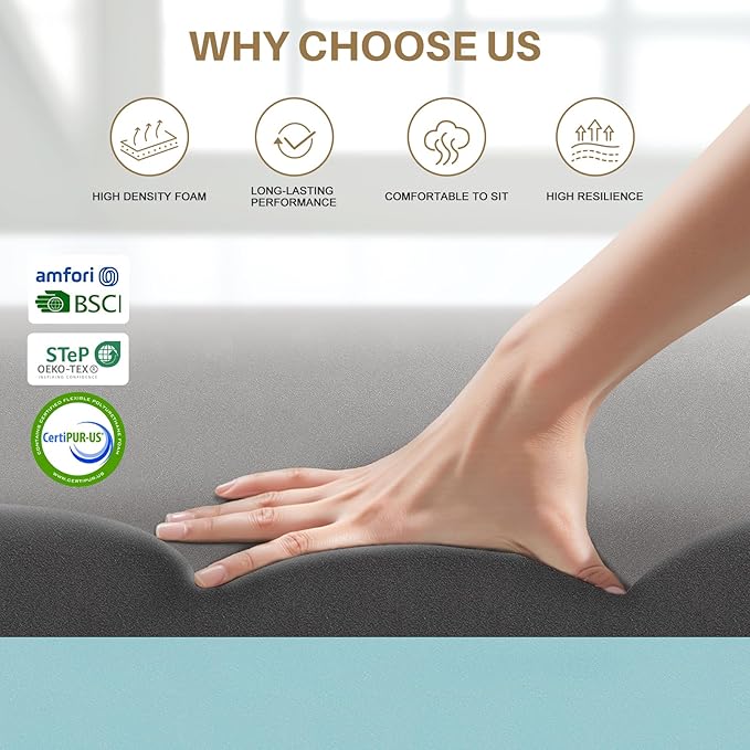 Couch Cushion Support for Sagging Cushions 20''x20'', Two in One Sofa Cushion Support to Repair Sagging Seats, Lift Saggy Seats, Extend Couch's Life, Blue & Grey 2PCS