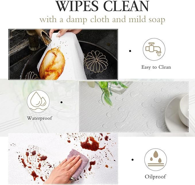 Beautysaid Shelf and Drawer Liner for Kitchen Cabinet, Non Adhesive Non Slip Shelf Paper Waterproof Washable Thickened for Dresser Pantry Shelve Bathroom Protector Liner(White,18 in x 30 FT)
