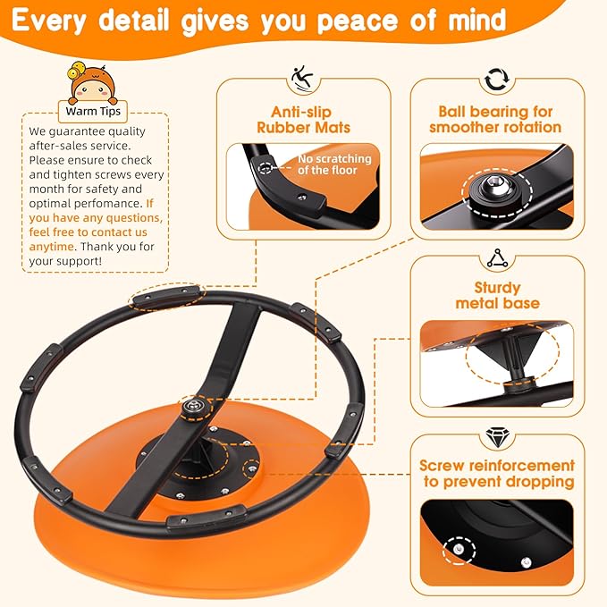 Sensory Spinning Chair for Autistic Kids, Training Body Coordination Sit and Spin Sensory Toys for Kids, ADHD Autism Sensory Products Toys, Swivel Chair for Kid Toddlers Toy