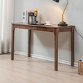 Solid Wood Desk, Gaming Study Home Office Desks for Work, Student PC Desk for Bedroom, Small Computer Desk for Small Spaces, Easy to Assemble (Walnut Color, 47inch)