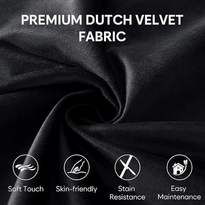4 Ft Bean Bag Chairs for Adults/Teens with Memory Foam Filling, Comfy Bean Bag Sofa with Filler Included, Soft Dutch Velvet Fabric Beanbags,4 Foot, Black