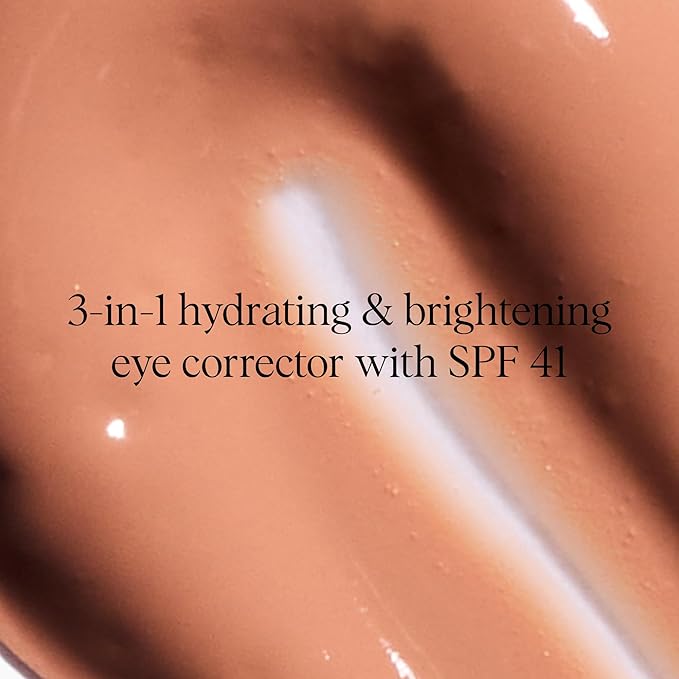 DRMTLGY Luminous Eye Corrector SPF 41, Under Eye Color Corrector for Dark Circles, Anti-Aging Tinted Eye Cream, Hydrating Eye Serum with Peach Undertone, Tan