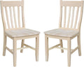 Set of Two Cafe Dining Chairs, Unfinished