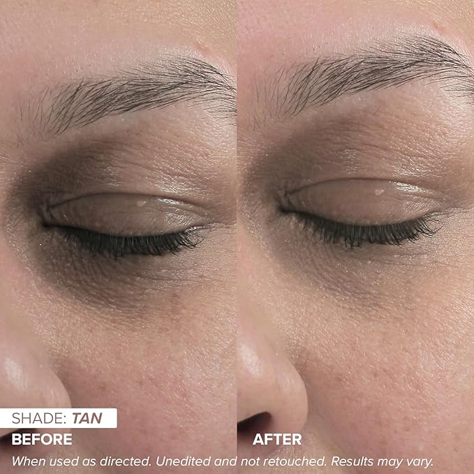 DRMTLGY Luminous Eye Corrector SPF 41, Under Eye Color Corrector for Dark Circles, Anti-Aging Tinted Eye Cream, Hydrating Eye Serum with Peach Undertone, Tan