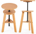 VISWIN Adjustable Drafting Stool for Artists & Adults, 19"-26" Height Solid Beech Wood Art Stool for Studio, Swivel Drafting Chair for Drawing, Home Use, Office, Kitchen