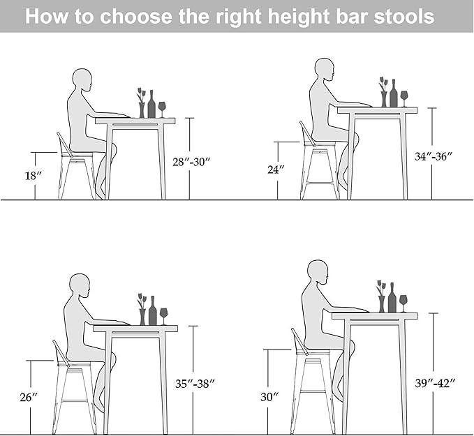 26 Inch Swivel Bar Stools Set of 4 with Backs Counter Height Industrial Metal Barstools Island Bar Chairs for Home Kitchen Dining Room (Swivel 26 inch, Distressed White Wooden)