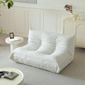 Luxury Sofa Couch Chair, Lazy Floor Seating, Fireside Bean Bag Chair, Ergonomic Tatami Sofa Lounger for Living Room, Bedroom, Office, Loveseat, White
