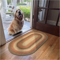 Russet Multi Color Jute Braided Oval Rugs, 27x45 - Warm Country Decor, Perfect for Laundry Rooms, Kitchens and Entryways - Reversible and Easy to Clean