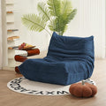 N&V Mid Century Armless Floor Sofa, Soft Premium Corduroy Floor Lounge Chair, Foam Sofa Accent Chair for Living Room Bedroom and Office (Prussia Blue), 94035