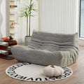 N&V Fireside Loveseat, Mid Century Armless Twin Size Floor Sofa, Soft Premium Corduroy Floor Lounge Chair, Foam Sofa Accent Chair for Living Room Bedroom and Office, Harbour Grey, Full