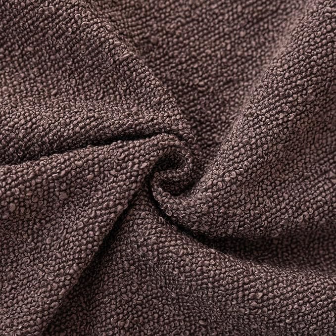 Foindtower Set of 2, Decorative Textured Boucle Throw Pillow Covers Accent Solid Pillow Cases Soft Cozy Couch Cushion Case for Chair Sofa Bedroom Living Room Home Decor 24x24 Inch Dark Purple