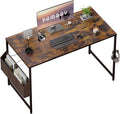 Pamray 47 Inch Computer Desk for Small Spaces with Storage Bag, Home Office Work Desk with Headphone Hook, Small Office Desk Study Writing Table