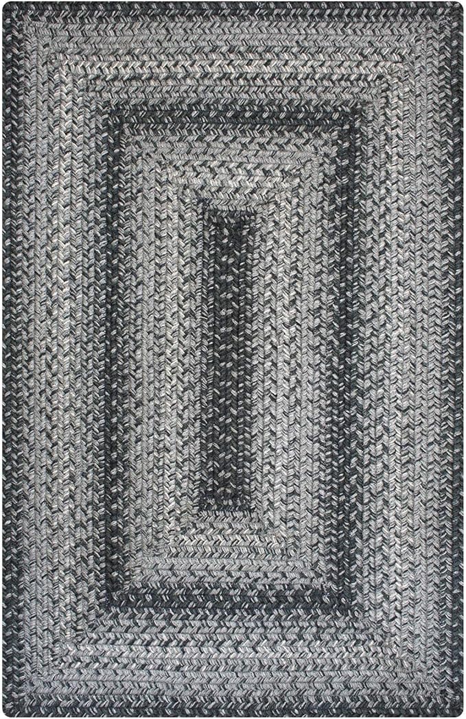 Homespice Flint Hill Jute Braided Rugs 27x45 - Gray Country Kitchen Rugs for Primitive Decor