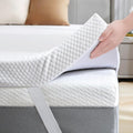 SINWEEK 3 Inch Gel Memory Foam Mattress Topper Full XL Size, Ventilated High Density Pad for Back Pain, Bed Topper with Removable Soft Cover, CertiPUR-US Certified