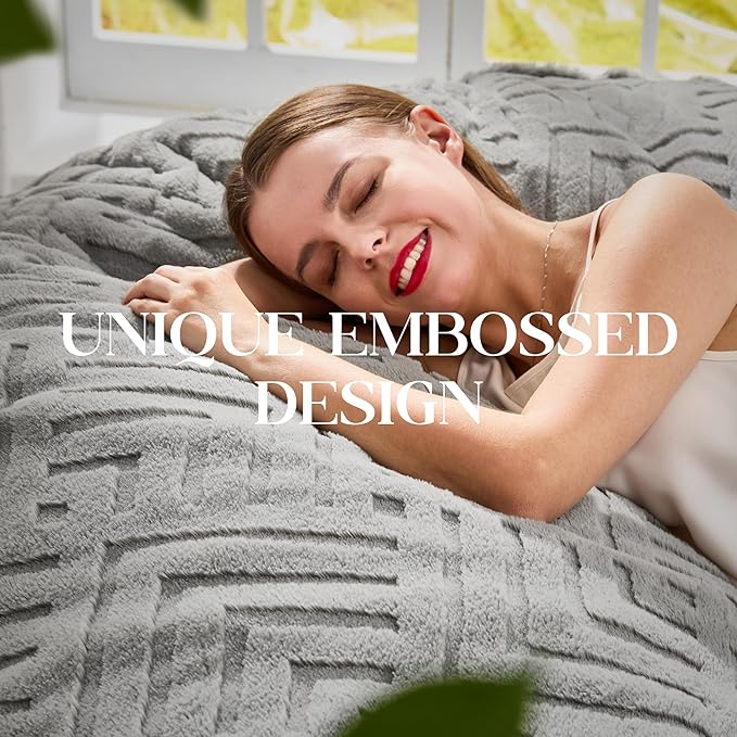 Hobestluk Bean Bag Chairs Adults Beanbag Chair with Filler Large Bean Bags with Fluffy Embossed Cover, Giant Bean Bag Chairs for Adults (Grey, 5FT - 50” x 50” x 24”)