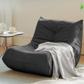 Bean Bag Chair, Fireside Chair Bean Bag Sofa for Adults, Bean Bag Chairs for Teens with High-Resilience Foam, Memory Foam & Non-Slip Base Bean Bag for Living Room, Bedroom, Office (Suede, Dark Gray)