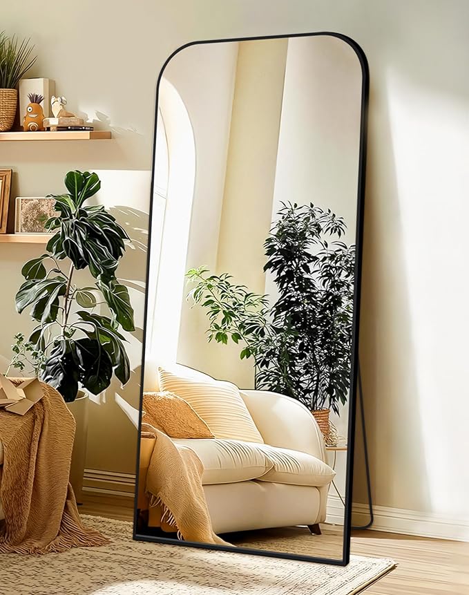 Delma Full Length Mirror, 56" x 25" Standing Large Floor Mirror with Aluminum Frame for Bedroom, Living Room,Bathroom