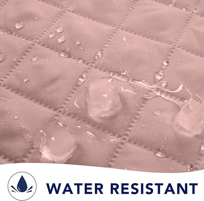 PureFit Reversible Sofa Couch Cover Water Resistant Couch Covers for 3 Cushion, Washable Furniture Cover with Non-Slip Foam and Adjustable Strap for Dogs, Pets (Sofa, Pink/Ivory)