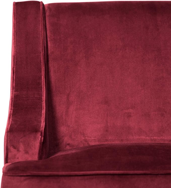 HomePop Swoop Arm Living-Room-Chairs, Dark Tan Velvet