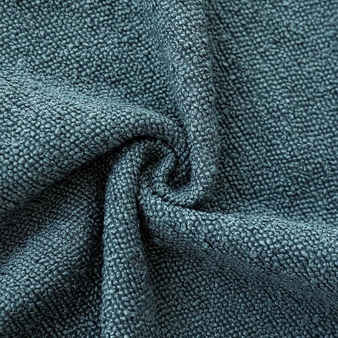 Foindtower Pack of 2 Textured Boucle Throw Pillow Covers Accent Solid Decorative Pillow Cases Cozy Woven Couch Cushion Case for Sofa Bedroom Living Room Home Decor 20x20 Inch Misty Blue