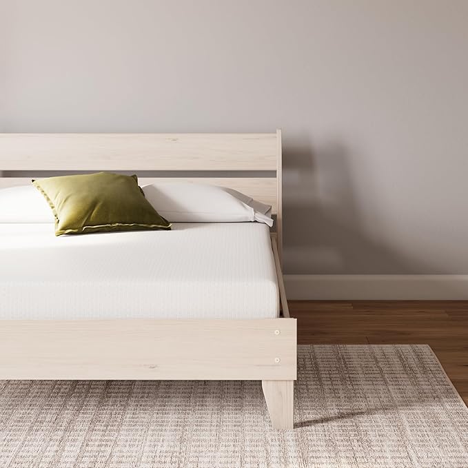 Signature Design by Ashley Full Size 8 Inch Medium Firm Charcoal Gel & Green Tea Infused Memory Foam Mattress for Pressure Relief, Fiberglass Free, Mattress In A Box
