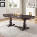 Ball & Cast Farmhouse Extendable Dining Table for 6-8, 76"-94" Long Extendable Kitchen-Table with Leaf, Mid Century Curved Wooden Expandable Table w/18 Leaves,Drop-Leaf Breakrest Table, Dark Brown