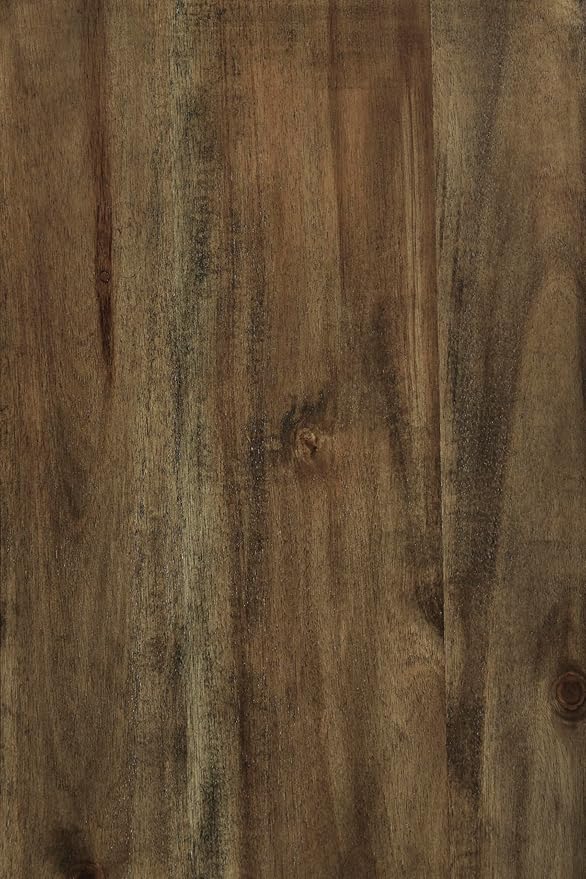 Signature Design by Ashley Moriville Casual Rustic Upholstered Dining Bench, Grey & Brown