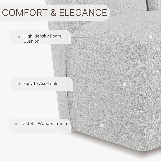 Dining Chairs with Casters Require Assembly Upholstered Wingback Single Sofa Armless Deskchair for Bedroom Waiting Room Kitchen Diningroom