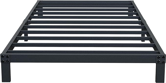 7 Inch Twin Bed Frames No Box Spring Need, Low Profile Metal Platform Twin Size Bed Frame, Heavy Duty Support Bedframes Twin, Easy Assembly