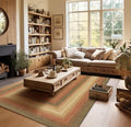 Homespice Russet Multi Color Jute Braided Area Rugs, 8x10' Rectangle - Warm Country Decor, Perfect for Living Rooms and Bedrooms - Pet Friendly and Easy to Clean