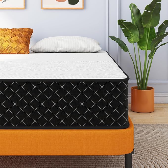 Mattress Queen Size, 10 Inch Firm Queen Mattress Size with Hybrid Queen Bed Mattress in a Box, Pressure Relief & Supportive