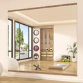 Hasipu 3Pcs 55''x20'' Home Gym Mirror Large Full Length Wall Mounted Full Body Mirror for Yoga Dance Fitness Exercise Studio Bedroom Garage, Frameless Tempered Glass Workout Mirrors Walnut Rectangular