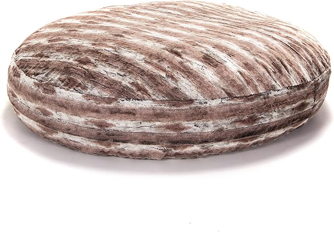 Jaxx 6 Foot Cocoon - 2-in-1 Convertible Bean Bag Bed & Large Bean Bag Chair for Adults, Premium Luxe Faux Fur - Mountain Fox