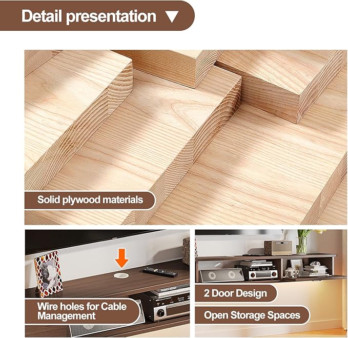 Floating TV Stand with 2 Doors,78'' Wall-Mounted TV Console,Floating TV Cabinet,Floating Console Shelf,Wall Mounted TV Cabinet(Walnut)